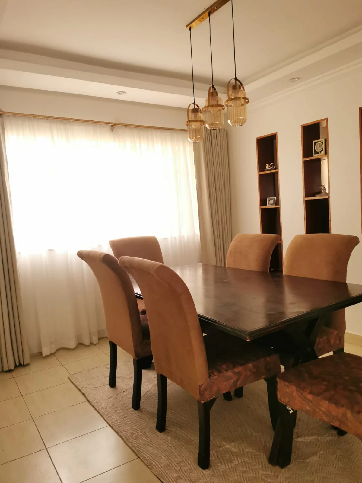 Luxurious living area with designer furniture and ambient lighting